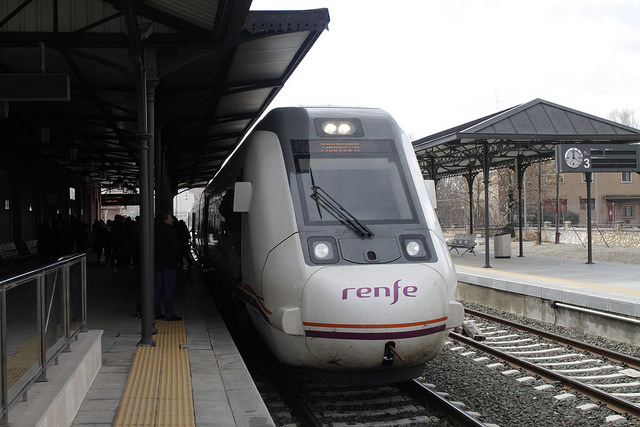 Nuestro tren S599 a la llegada a Teruel